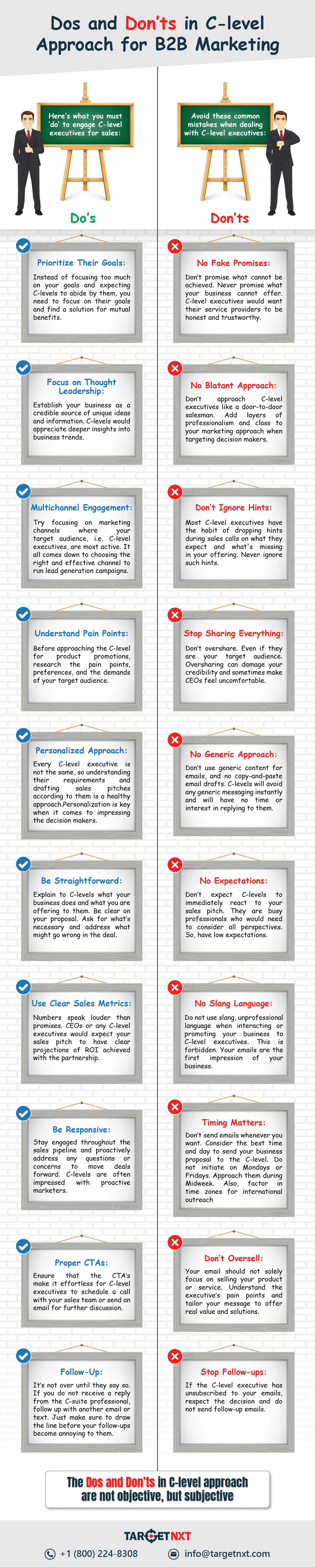 Dos and Don’ts in C-level Approach for B2B Marketing