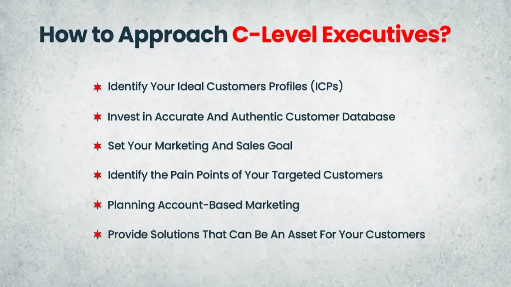 How To Approach To C Level Executives