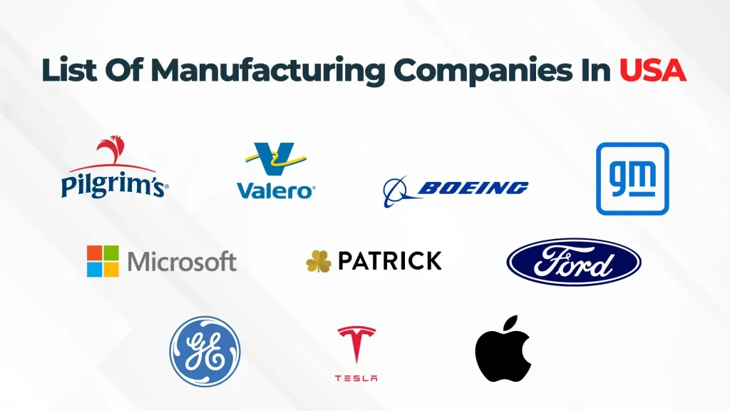 List of Manufacturing Companies in USA